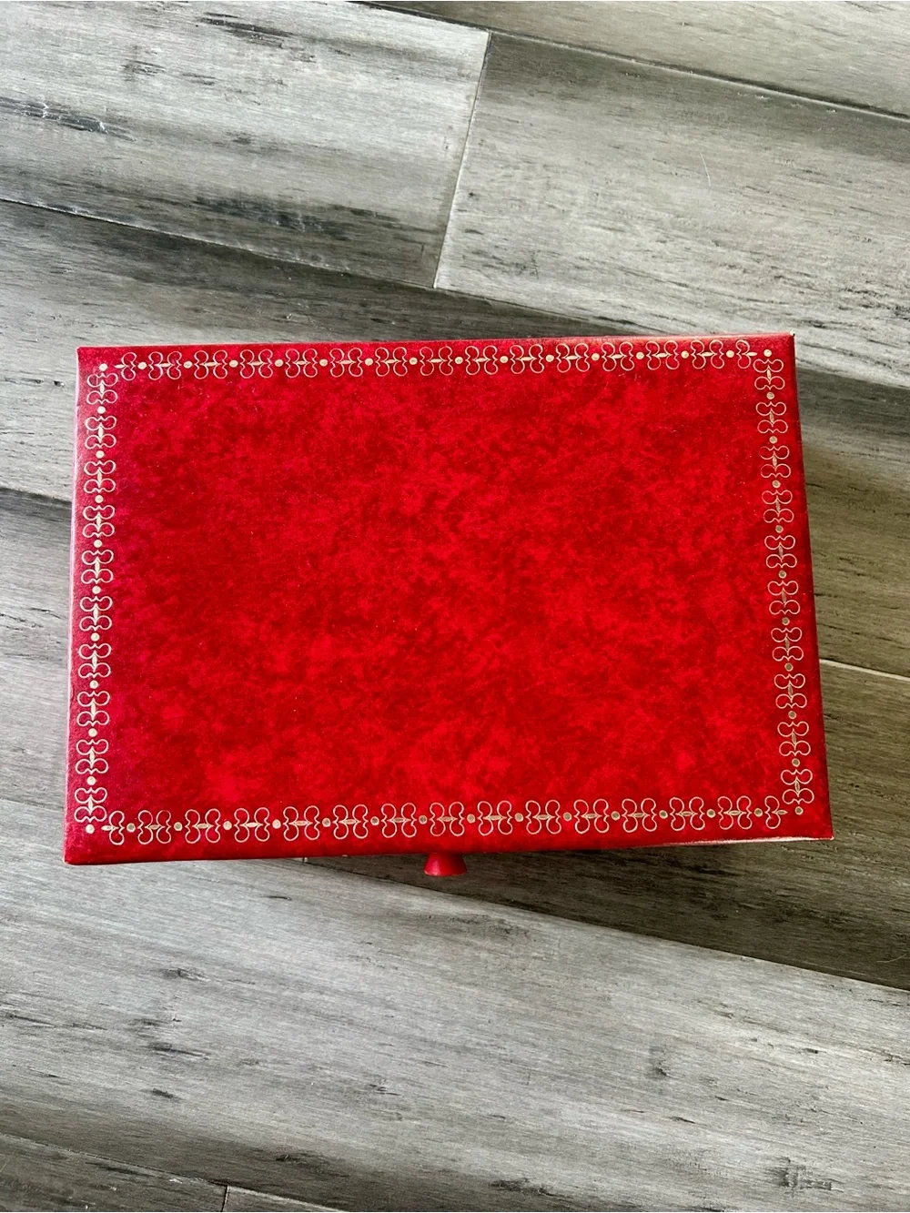 Vintage MCM Large Faux Leather Bound Velvet Lined Jewelry Box